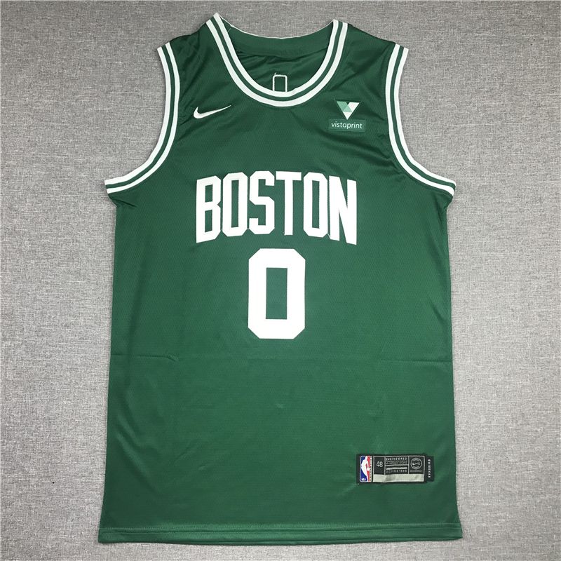 Men Boston Celtics 0 Tatum Green Game 2021 Nike NBA Jersey